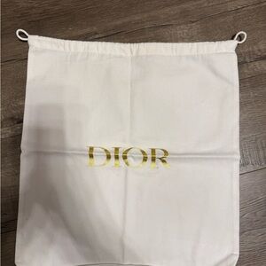 Dior Cream Bag with Gold Lettering